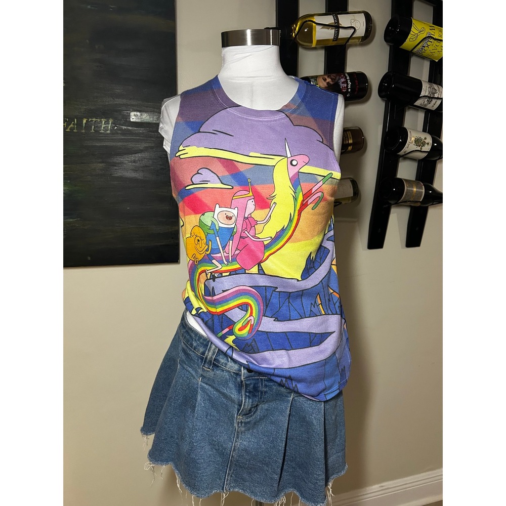 Cartoon Network Adventure Time All Over Print Tank Top Finn Jake Lady M